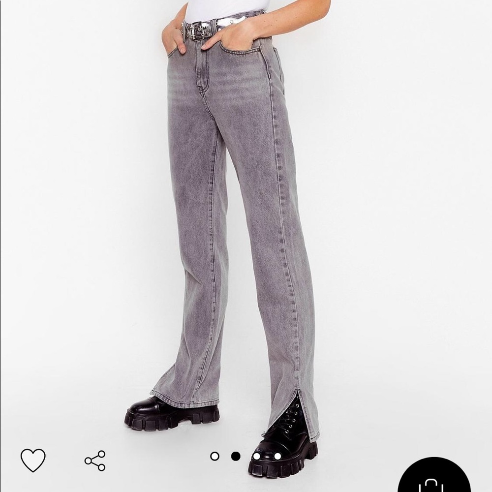 NastyGal Slits Now or Never Jeans